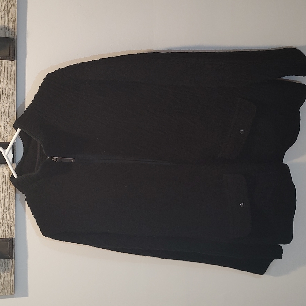 Filson Women's Full Zip Soft Wool Blend Black Jacket Size XL